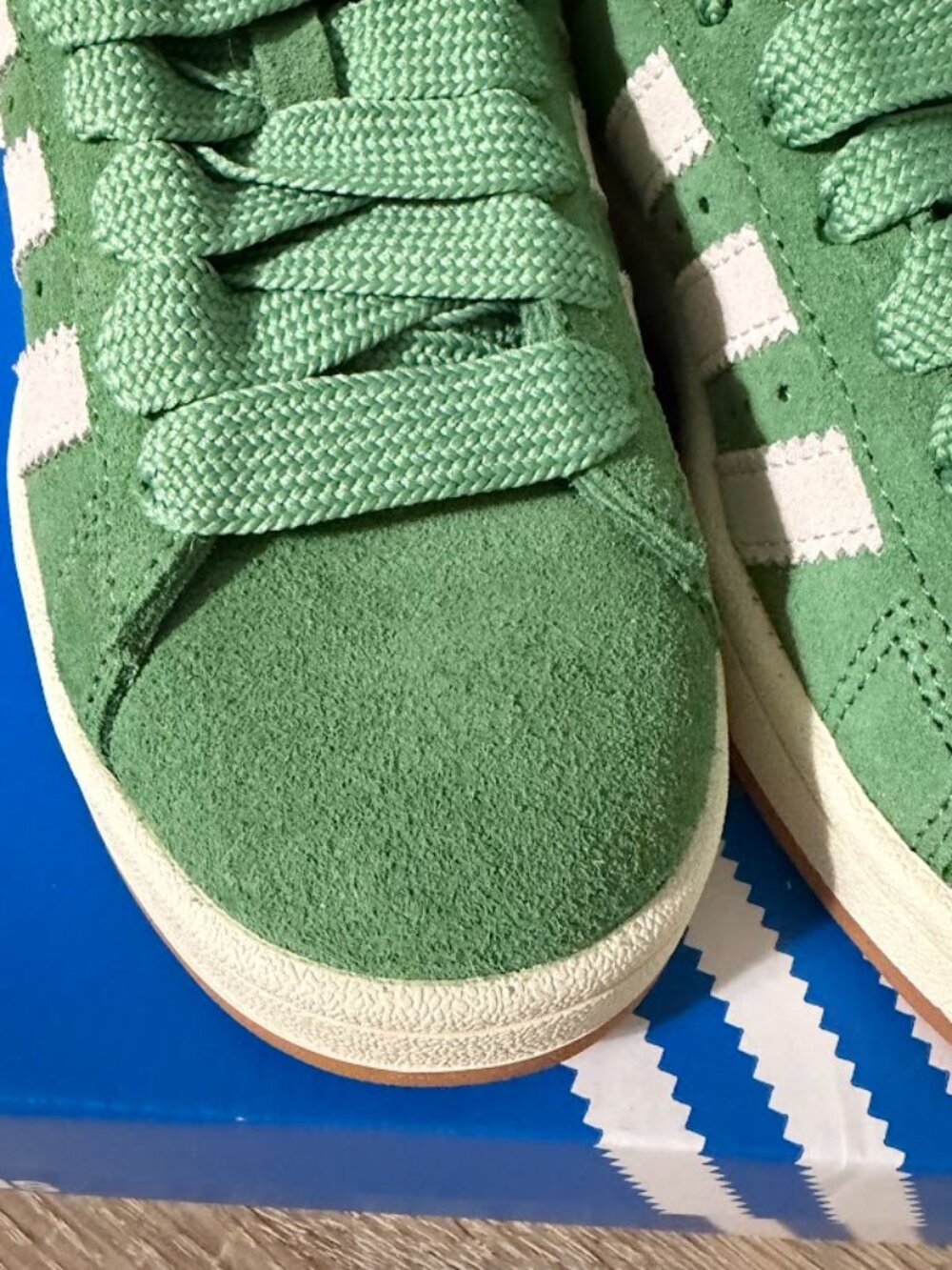 Adidas Campus 00s Green Suede Sneakers Men’s Size 6 Gum Sole Classic - Picture 7 of 8